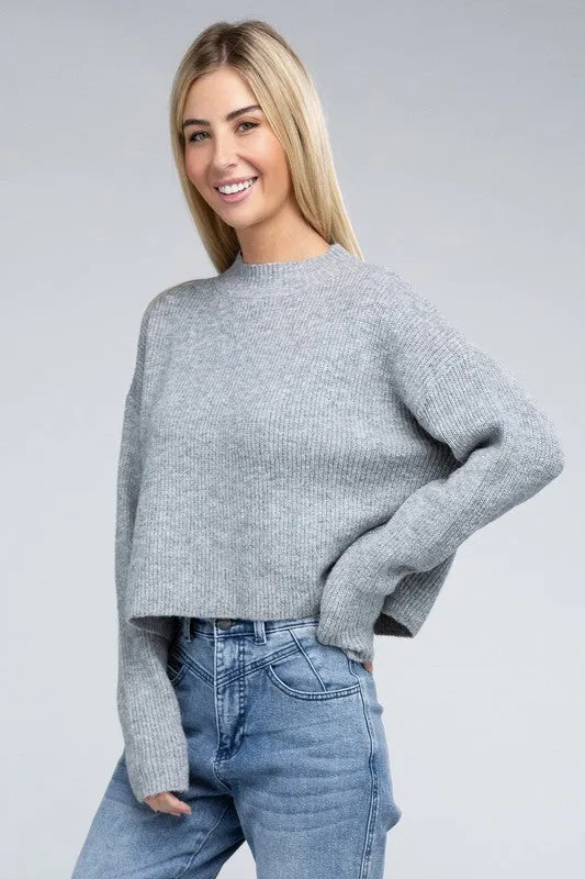 5 COLORS - Mock Neck Pullover