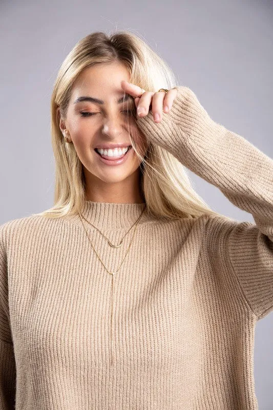 5 COLORS - Mock Neck Pullover