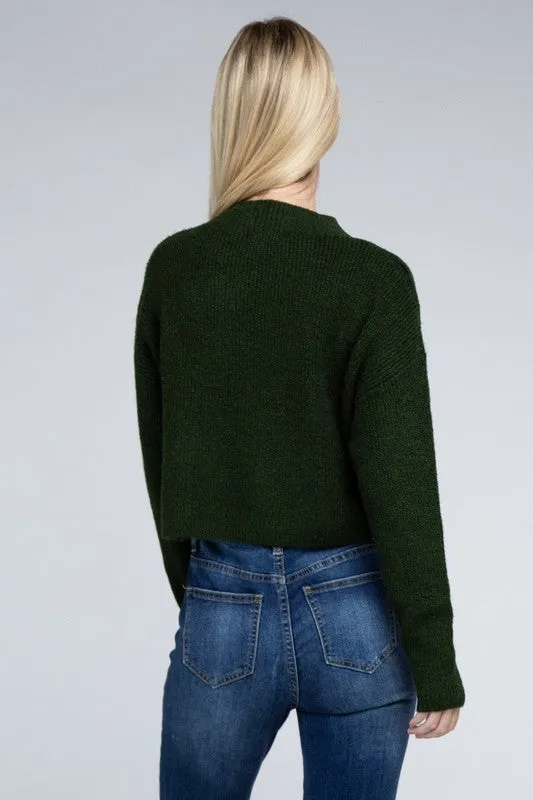 5 COLORS - Mock Neck Pullover