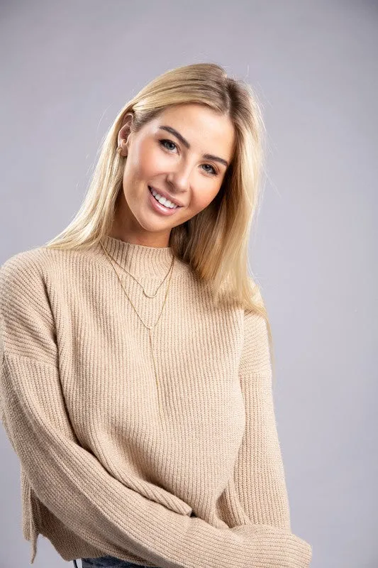 5 COLORS - Mock Neck Pullover