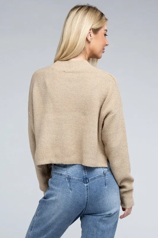 5 COLORS - Mock Neck Pullover