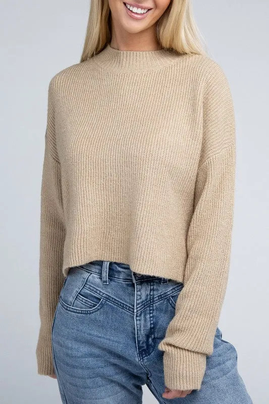 5 COLORS - Mock Neck Pullover