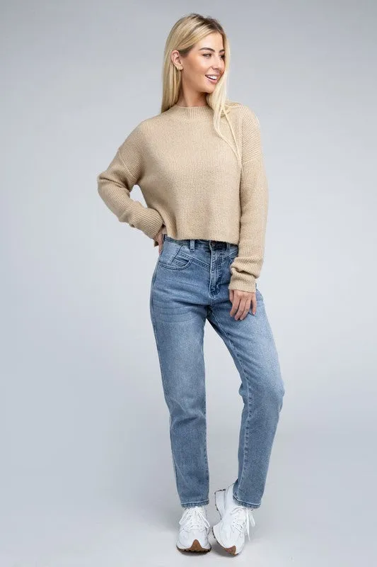 5 COLORS - Mock Neck Pullover