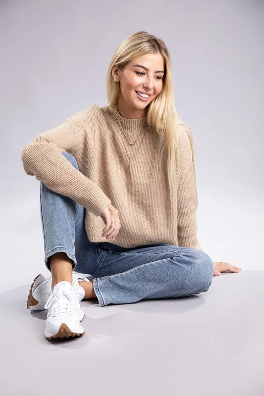 5 COLORS - Mock Neck Pullover