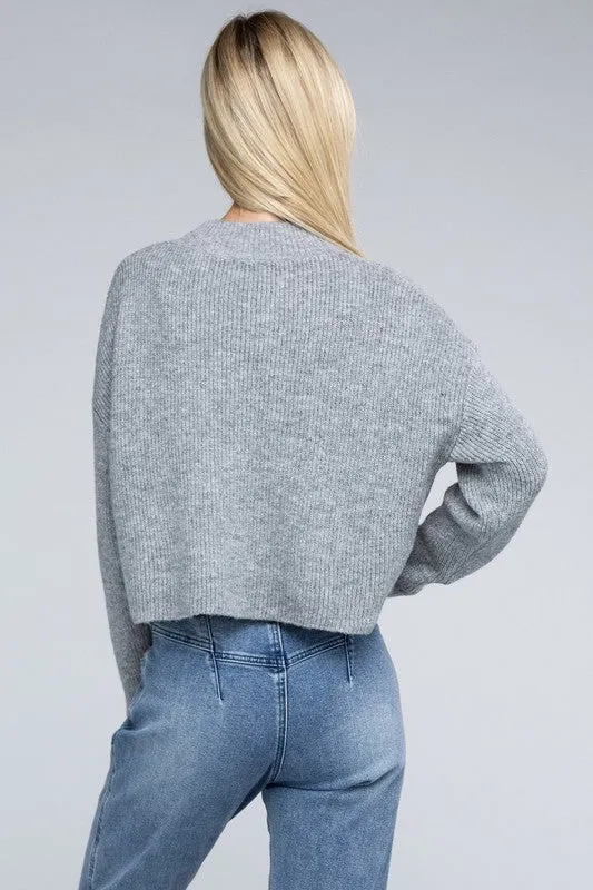 5 COLORS - Mock Neck Pullover