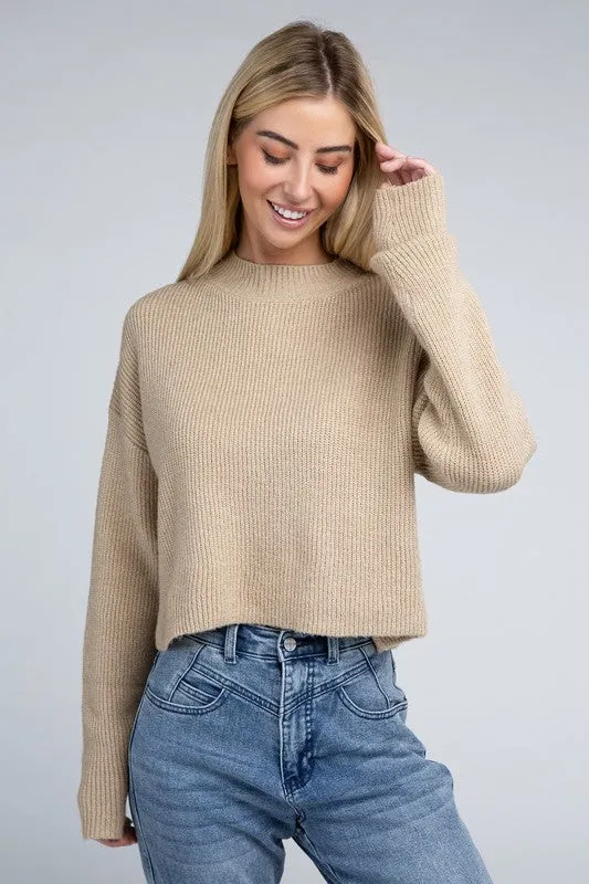 5 COLORS - Mock Neck Pullover