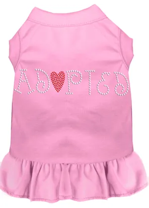 Adopted Rhinestone Dress Light Pink Xxl