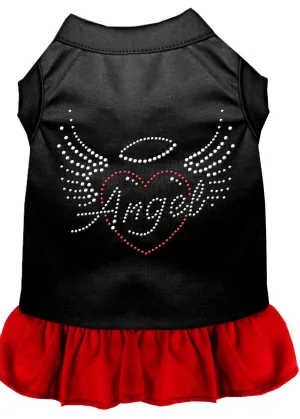 Angel Heart Rhinestone Dress Black With Red Med