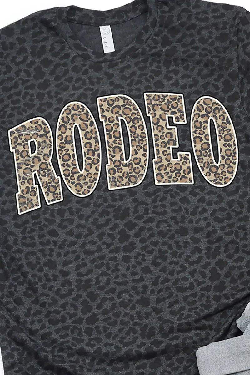 Arched Rodeo Leopard Fine Jersey Tee