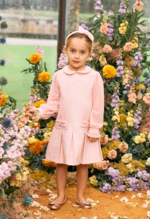 Beautiful Girls Pink Tweed Dress.