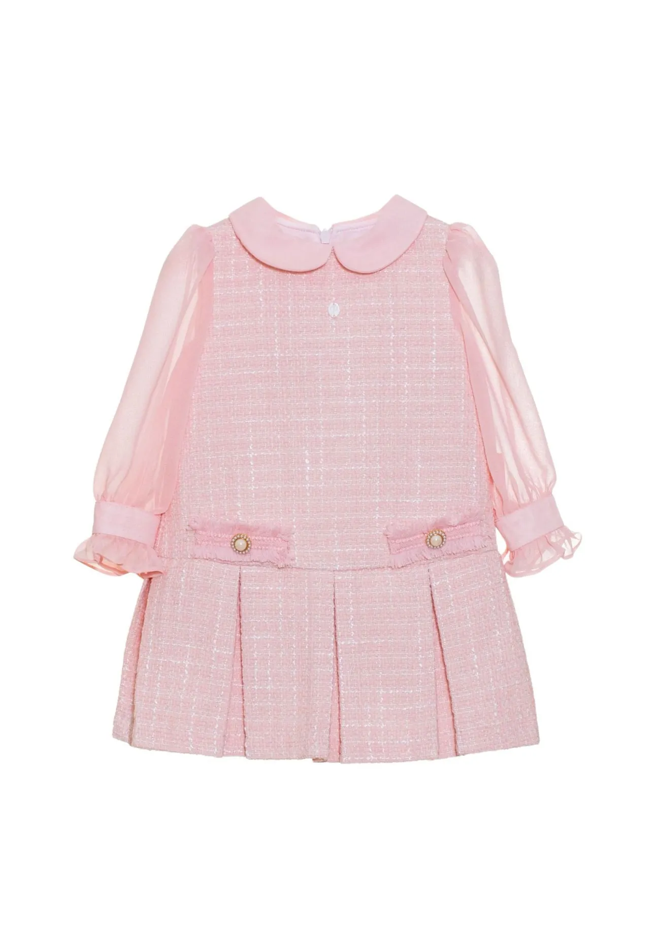 Beautiful Girls Pink Tweed Dress.