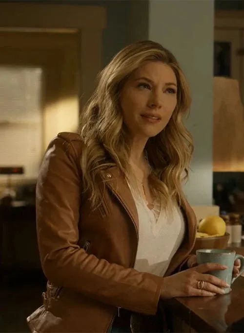 Big Sky Series Katheryn Winnick Brown Leather Jacket