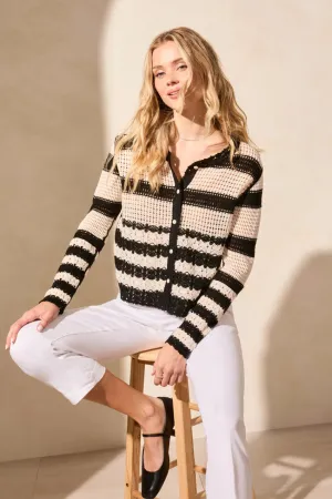 Black Crochet Cardigan