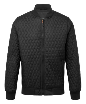 Black - Quilted flight jacket