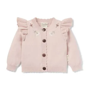 Blush Ruffle Knit Cardigan