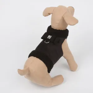 BOWZER JACKET BLACK WITH BIG BOW DOG COAT