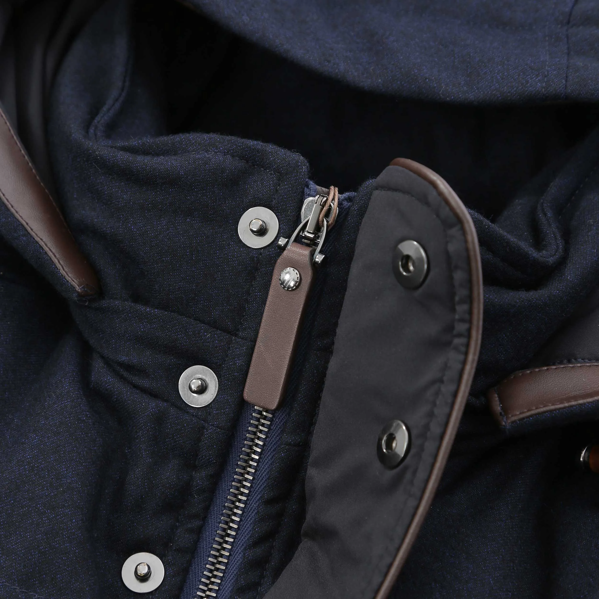 Canali 3/4 Coat in Navy