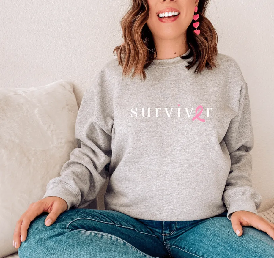 Cancer Survivor Sweatshirt, Breast Cancer Survivor, Cancer Awareness Sweater, Cancer Survivor Sweatshirt, Survivor TShirt, Warrior Survivor
