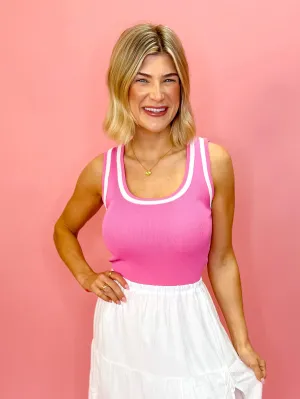 Coastal Ease Sweater Top - Pink