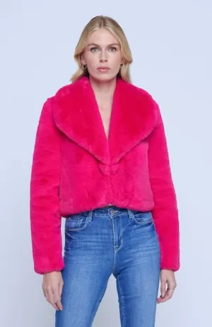 Davy Crop Faux Fur Jacket