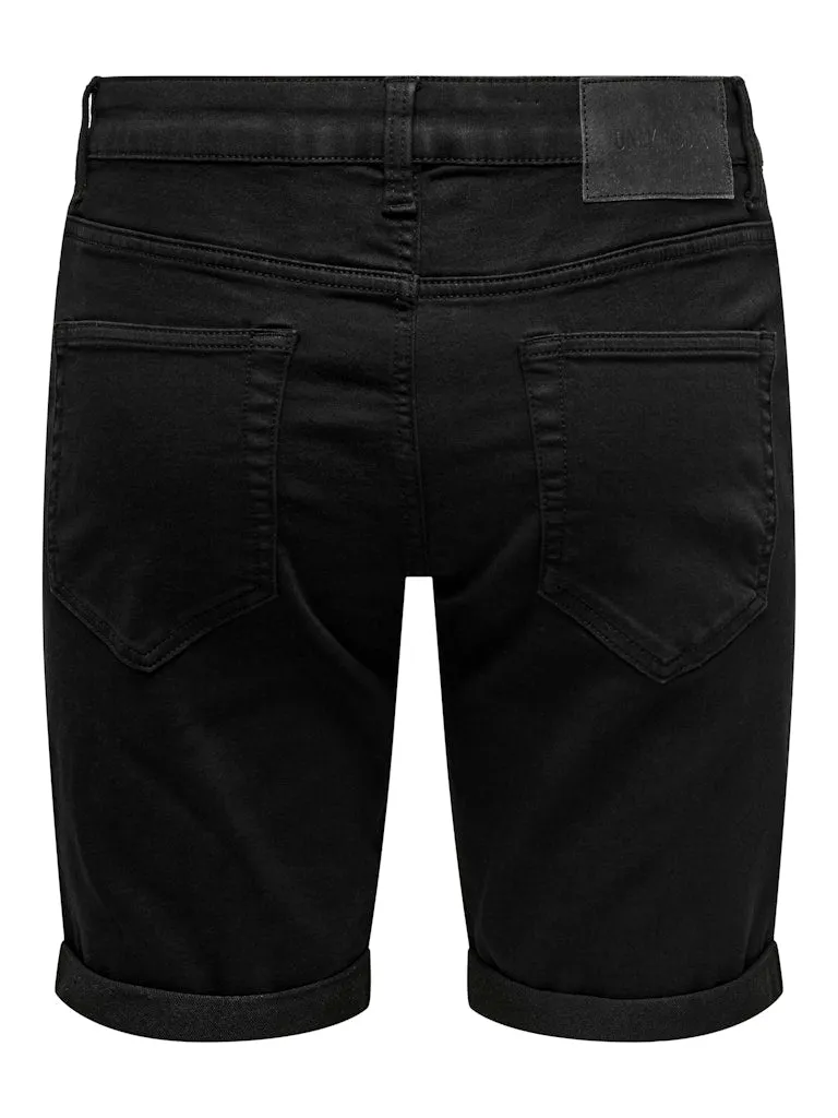 Denim shorts - Black