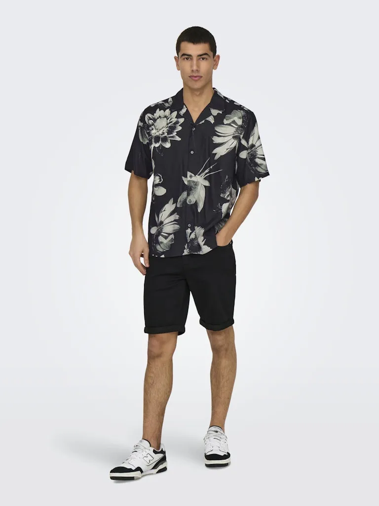 Denim shorts - Black