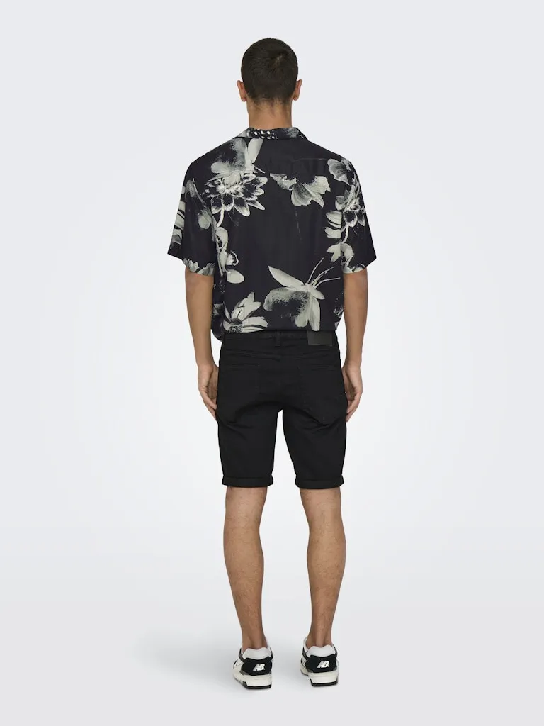 Denim shorts - Black
