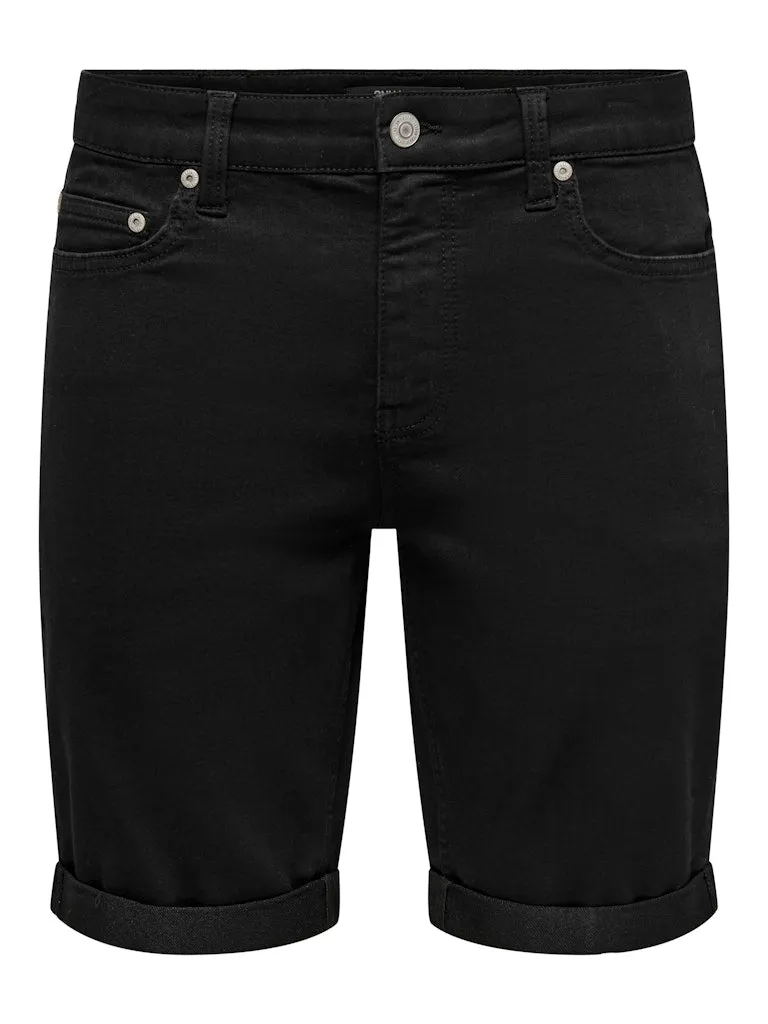 Denim shorts - Black