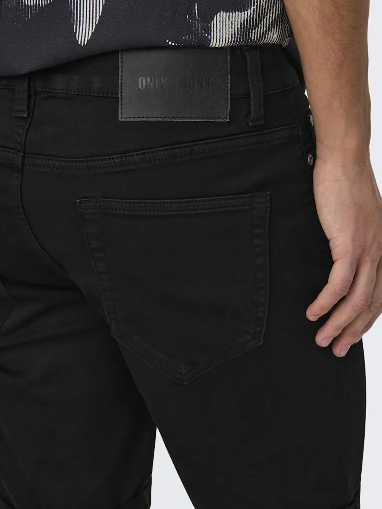 Denim shorts - Black