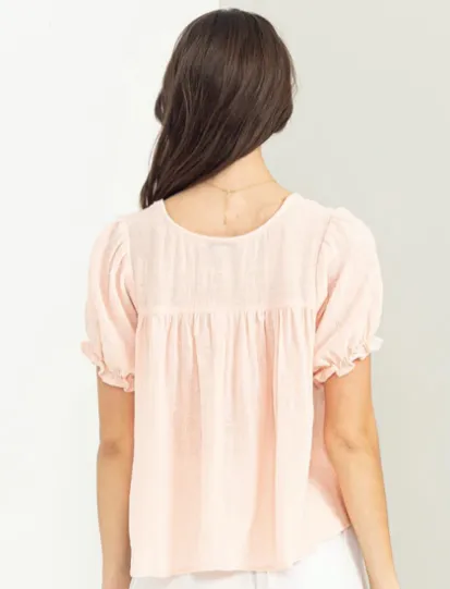 FINAL SALE Friends Forever Puff Sleeve Top
