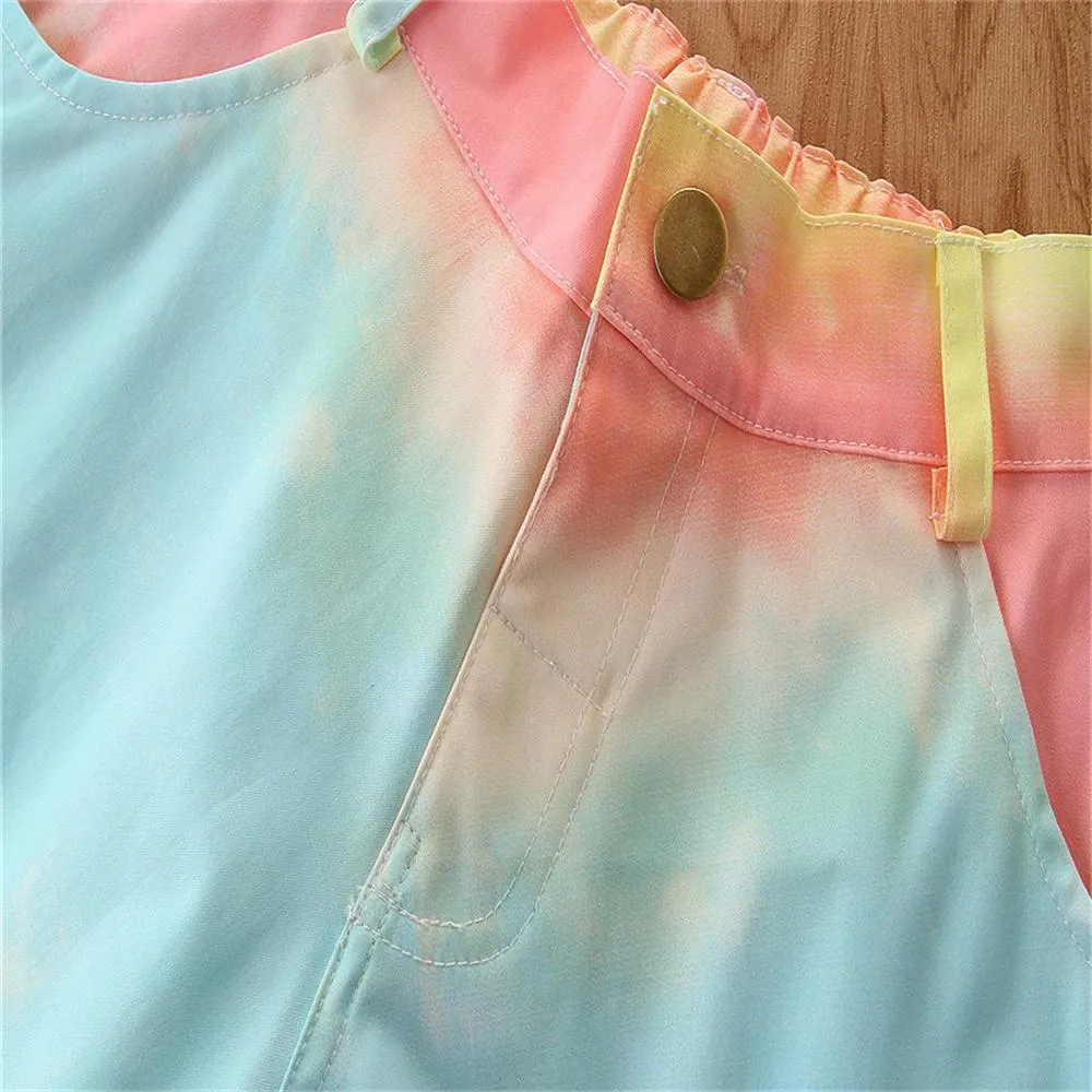Girls Long Sleeve Tie Dye Top & Shorts Girls Clothing Wholesalers