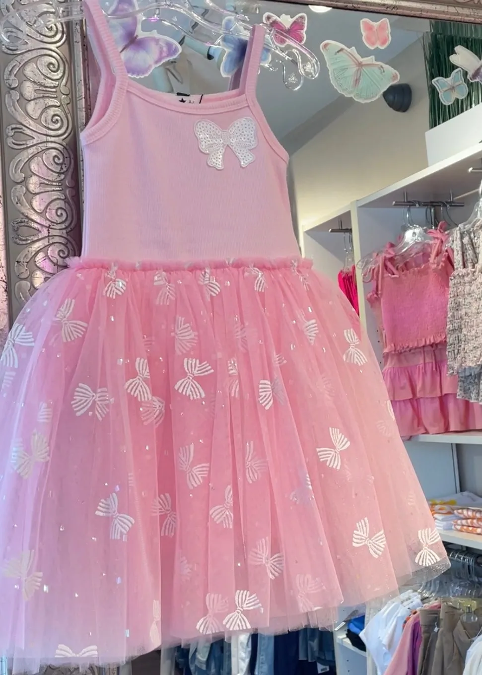 girls ribbons strap tutu dress