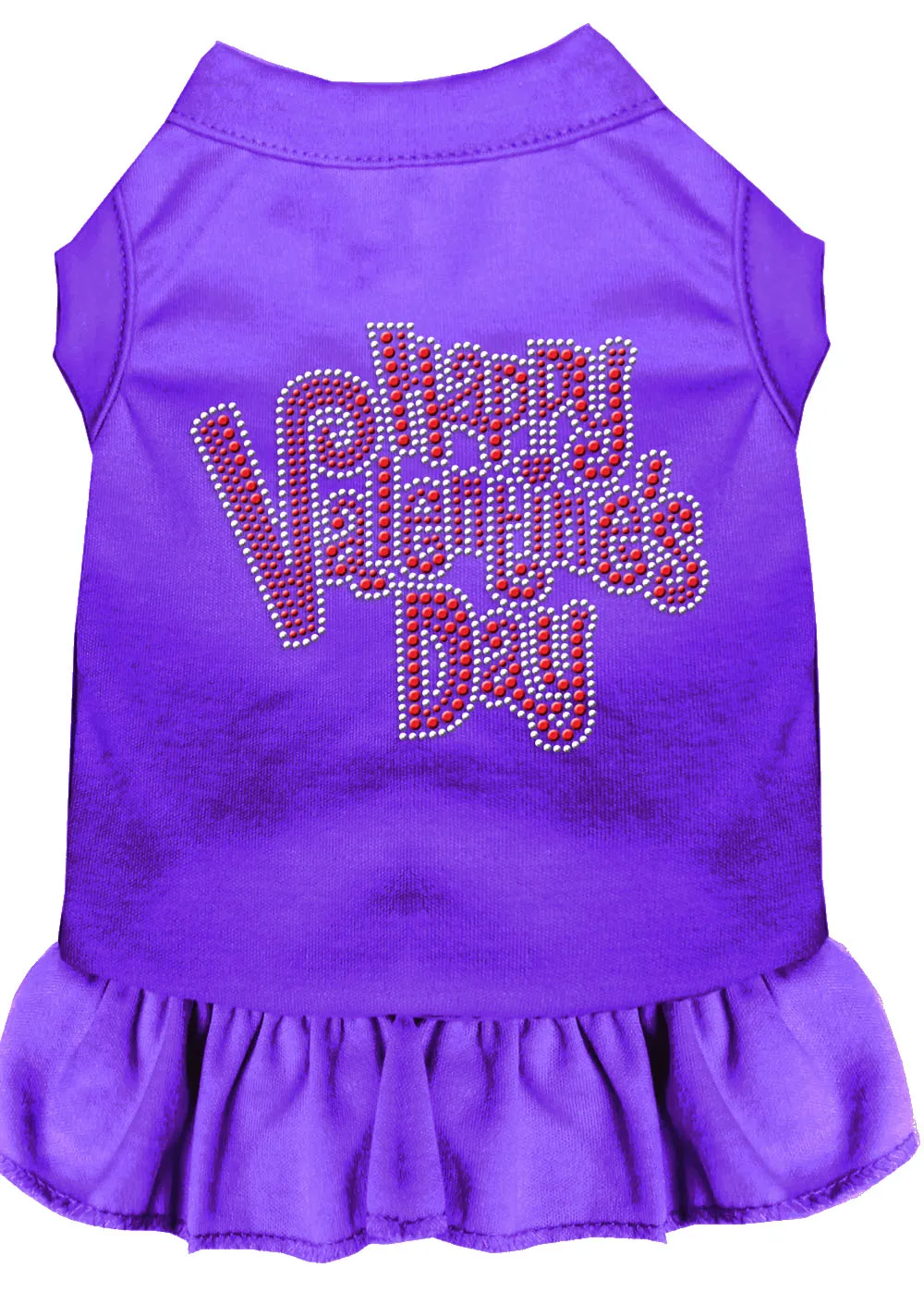 Happy Valentines Day Rhinestone Dress Purple Xxxl