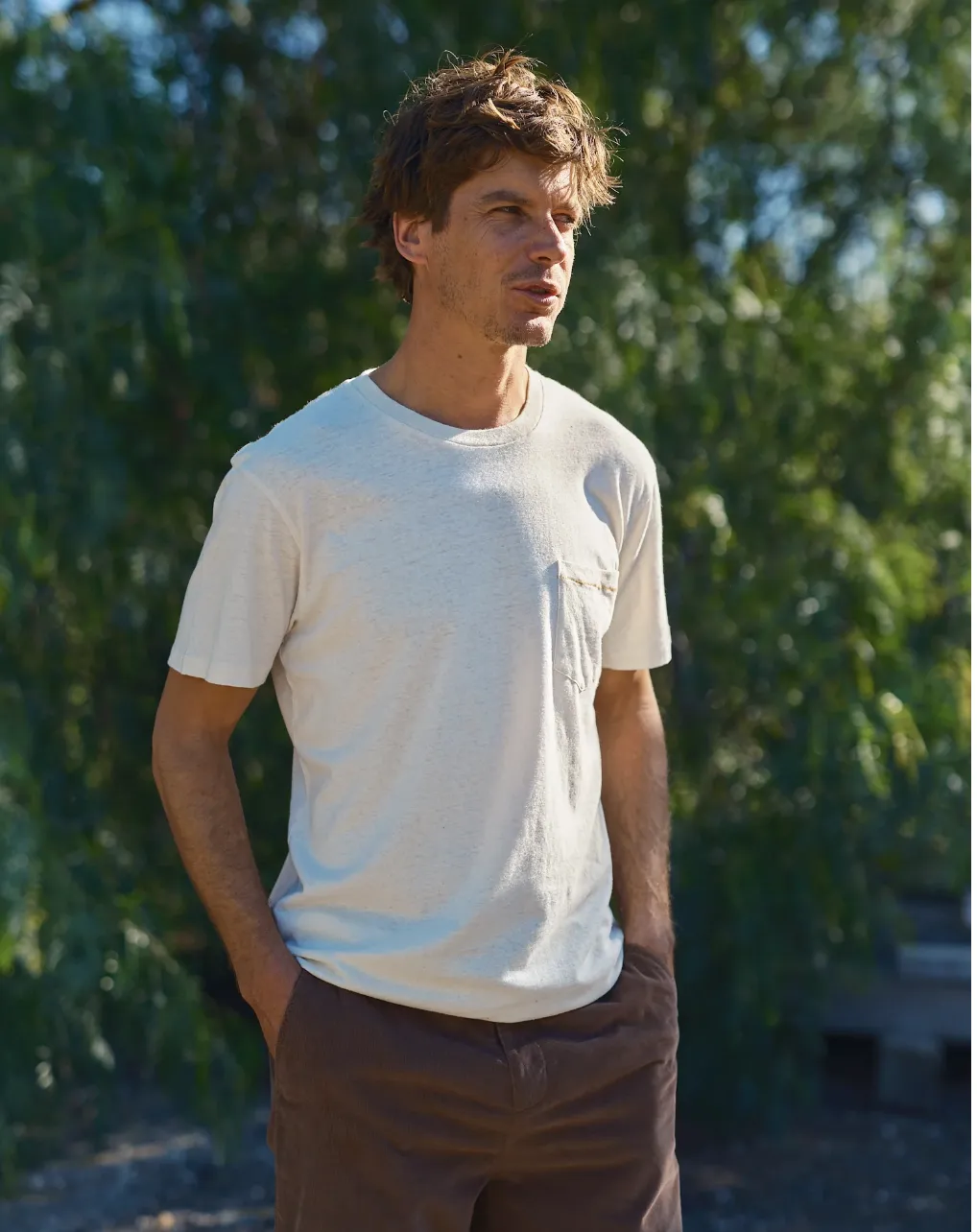 Hemp Pocket Tee - Natural
