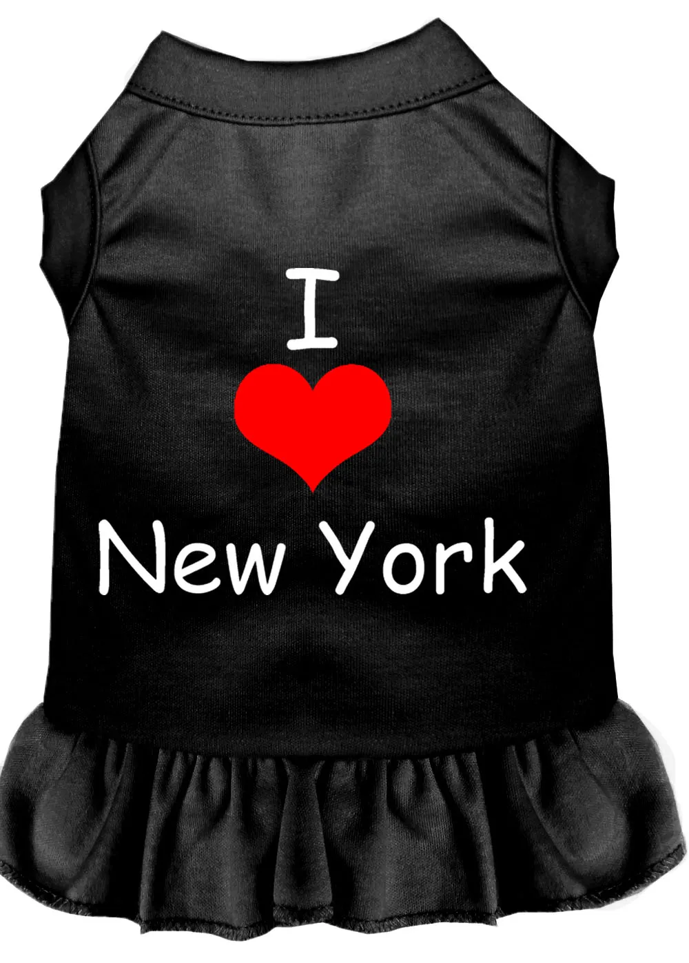 I Heart New York Screen Print Dress Black Xxxl