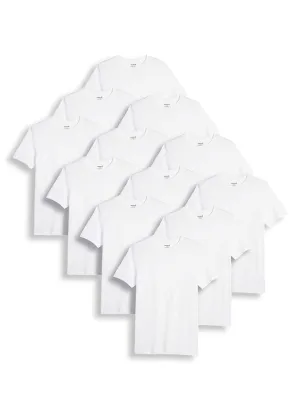 Jockey Men's Undershirt Big & Tall Classic Crew Neck T-Shirt - 12 Pack, White, 4XL