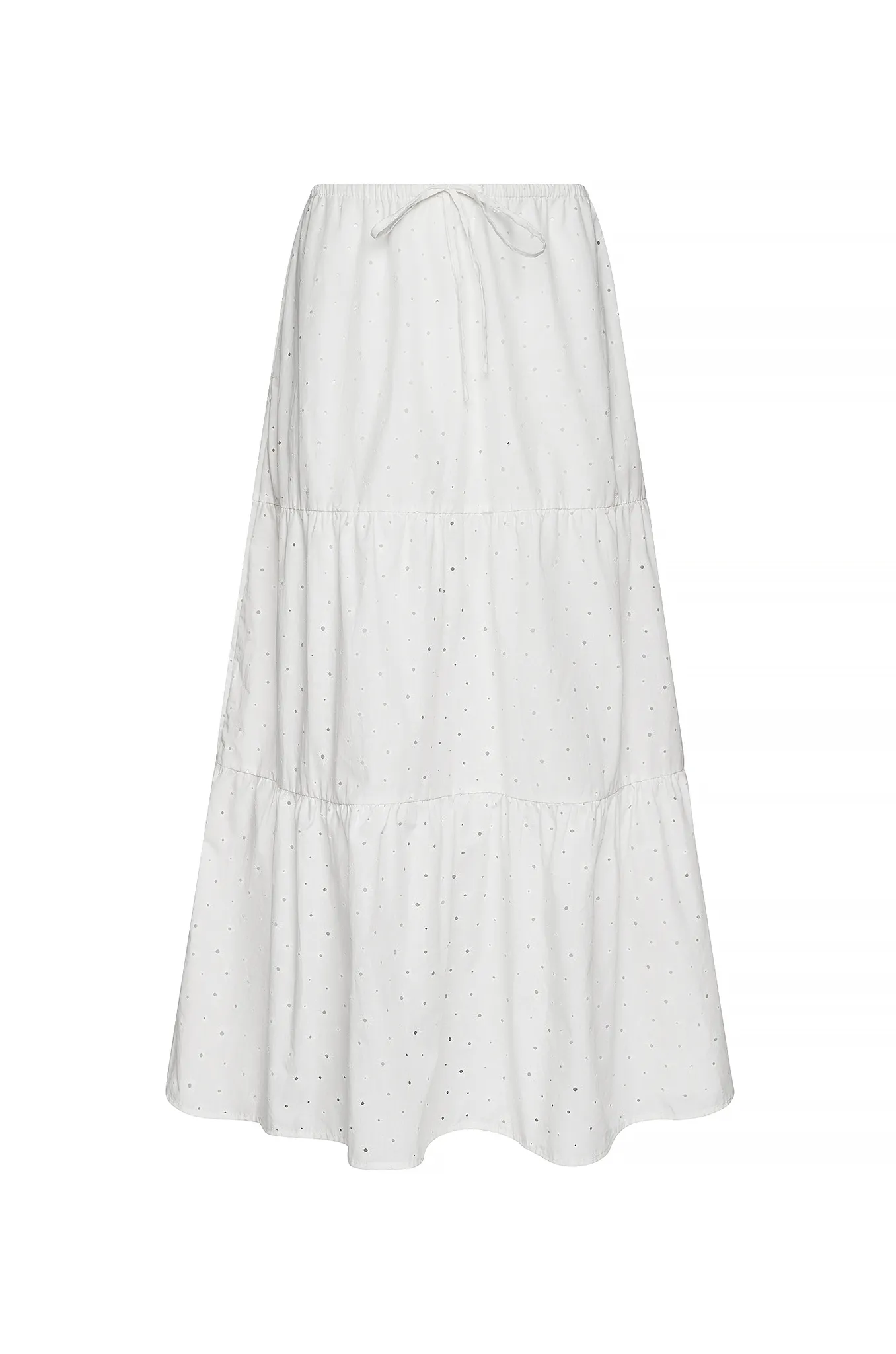 Kristina Maxi Skirt - White Eyelet