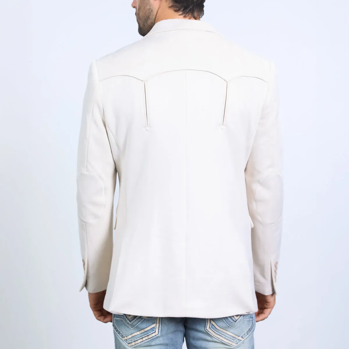 Men's Off-White Double Button Blazer
