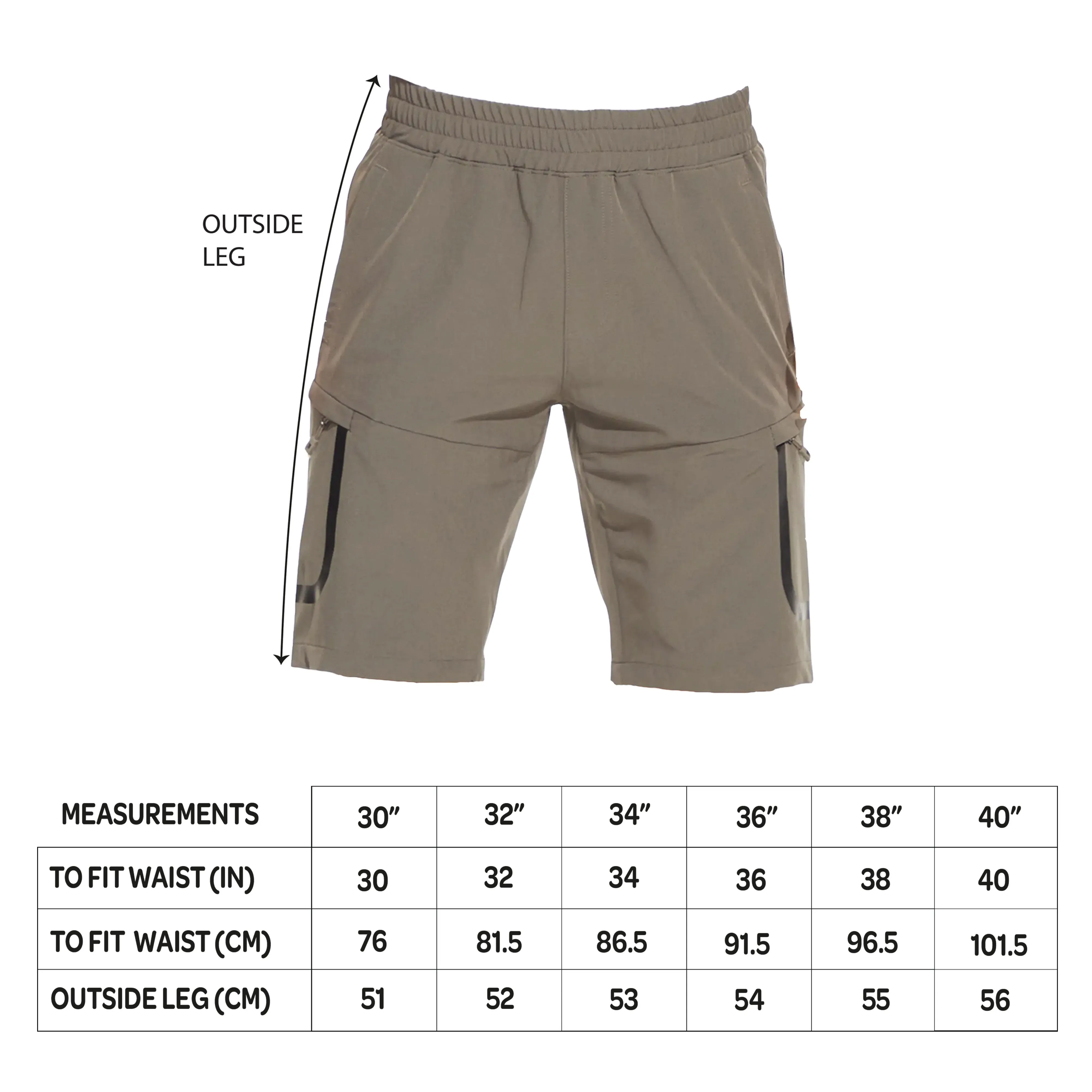 Men's Outdoor / Sports Shorts - Green