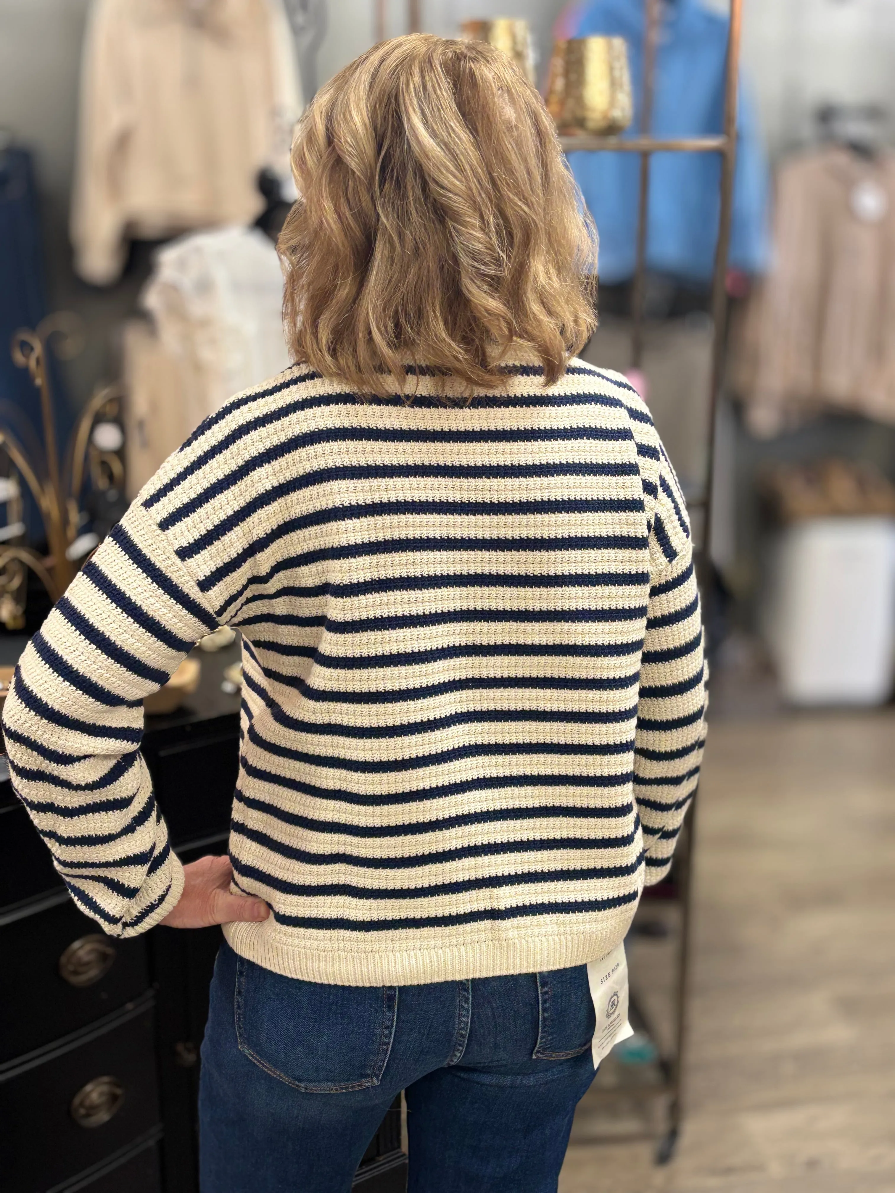 Navy Shores Sweater