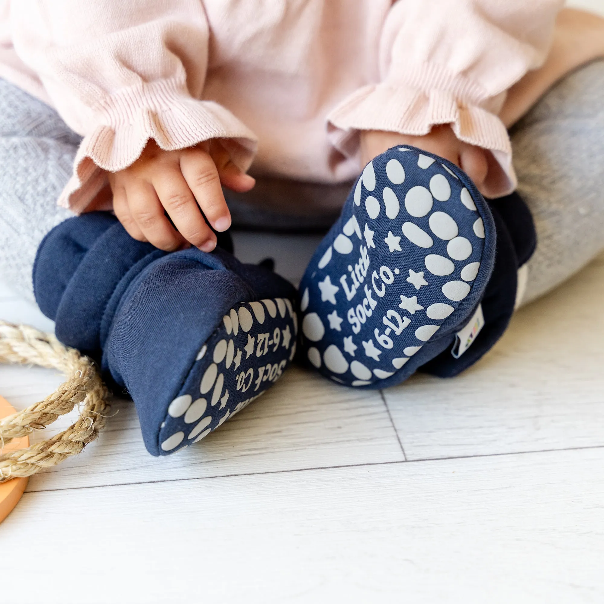 Newborn Stay-on Bootie Bundle - Booties   Leggings   Stay-on Socks - Navy