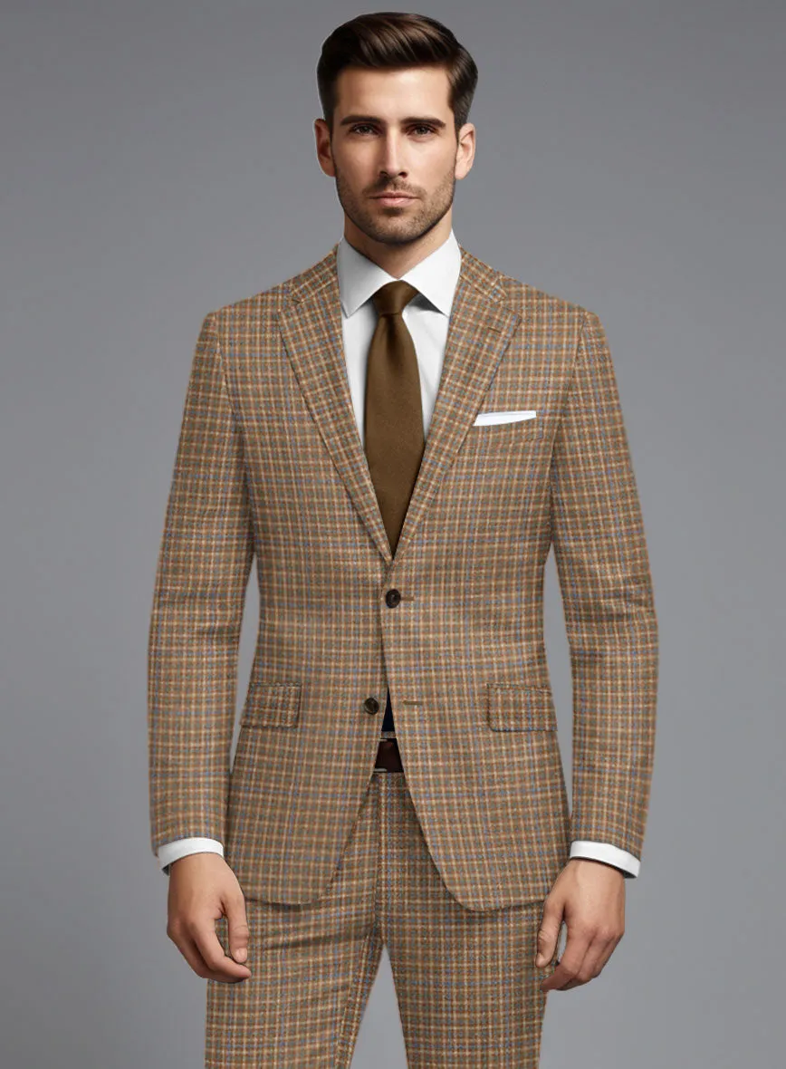 Noble Carmen Check Wool Silk Linen Jacket