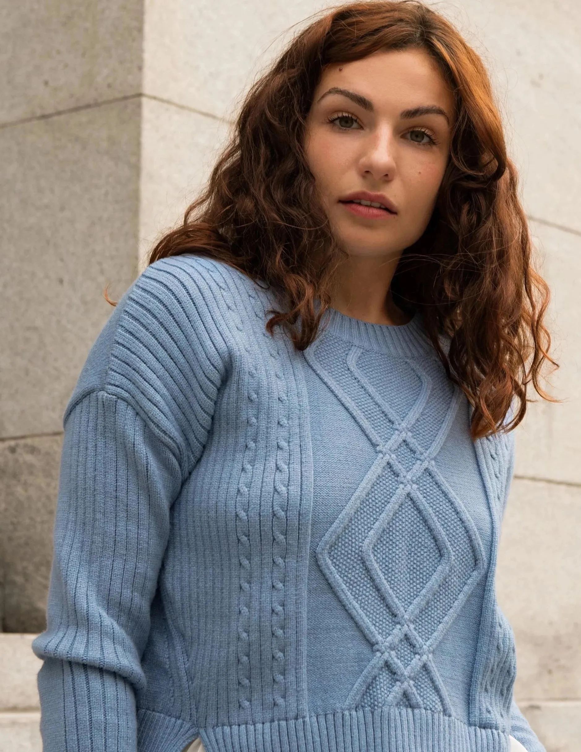 Ophelia Faux Layer Knit Sweater Pullover Chic Elegant
