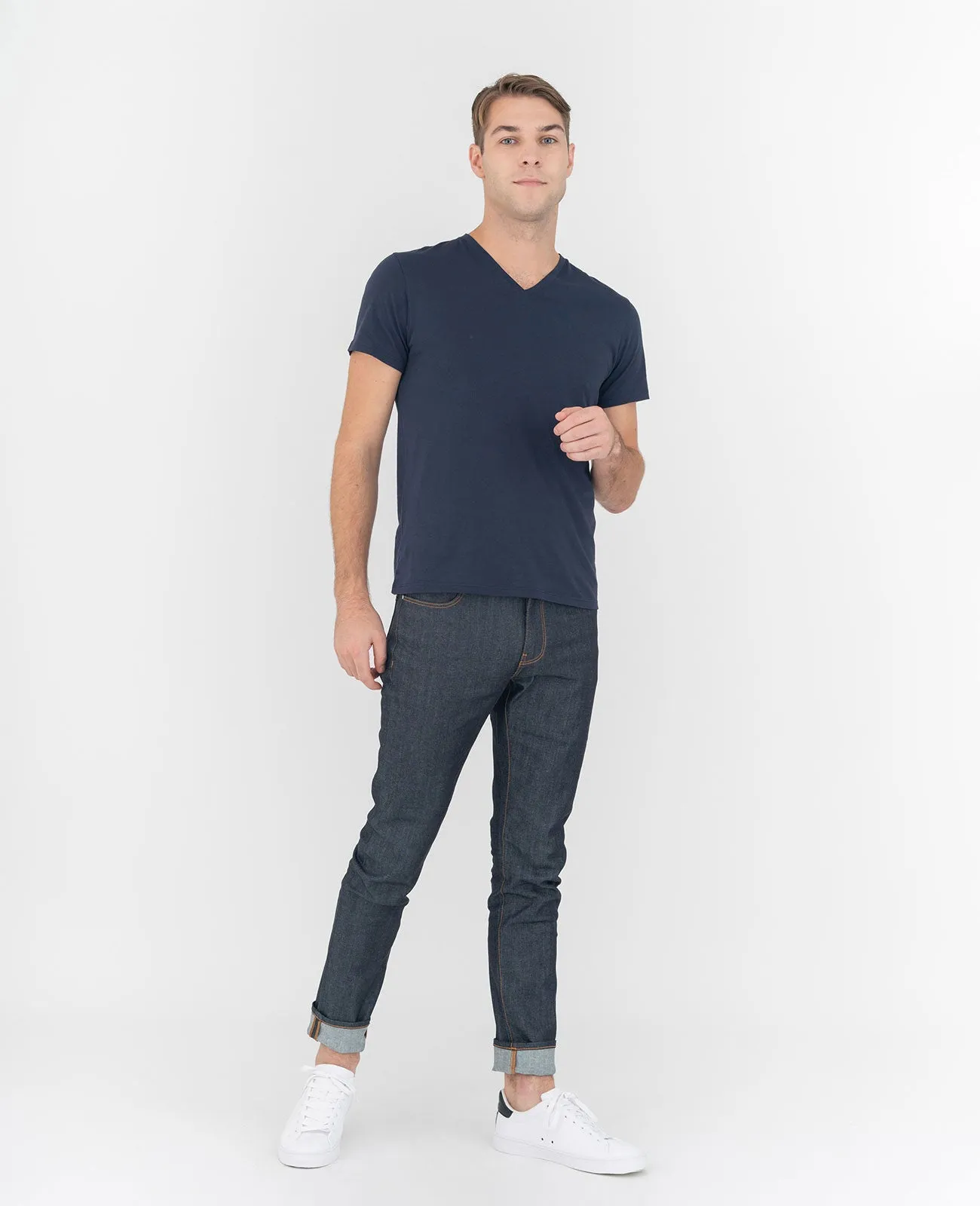 Organic Pima Cotton V-Neck Tee