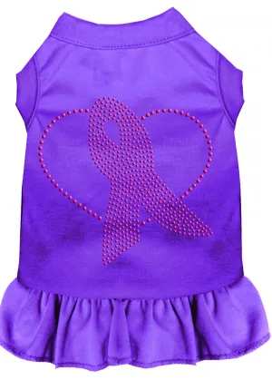 Pink Ribbon Rhinestone Dress Purple Xxl
