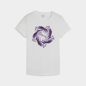 Puma Womens Essential Graphic Tee White/Purple _ 181240 _ White