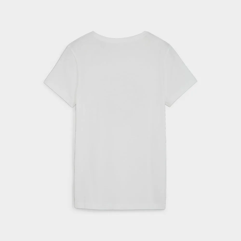 Puma Womens Essential Graphic Tee White/Purple _ 181240 _ White