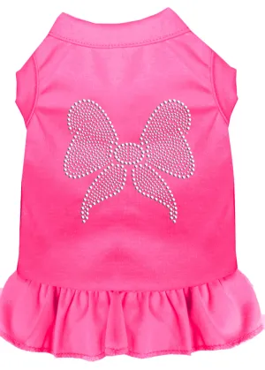 Rhinestone Bow Dress Bright Pink Xxxl