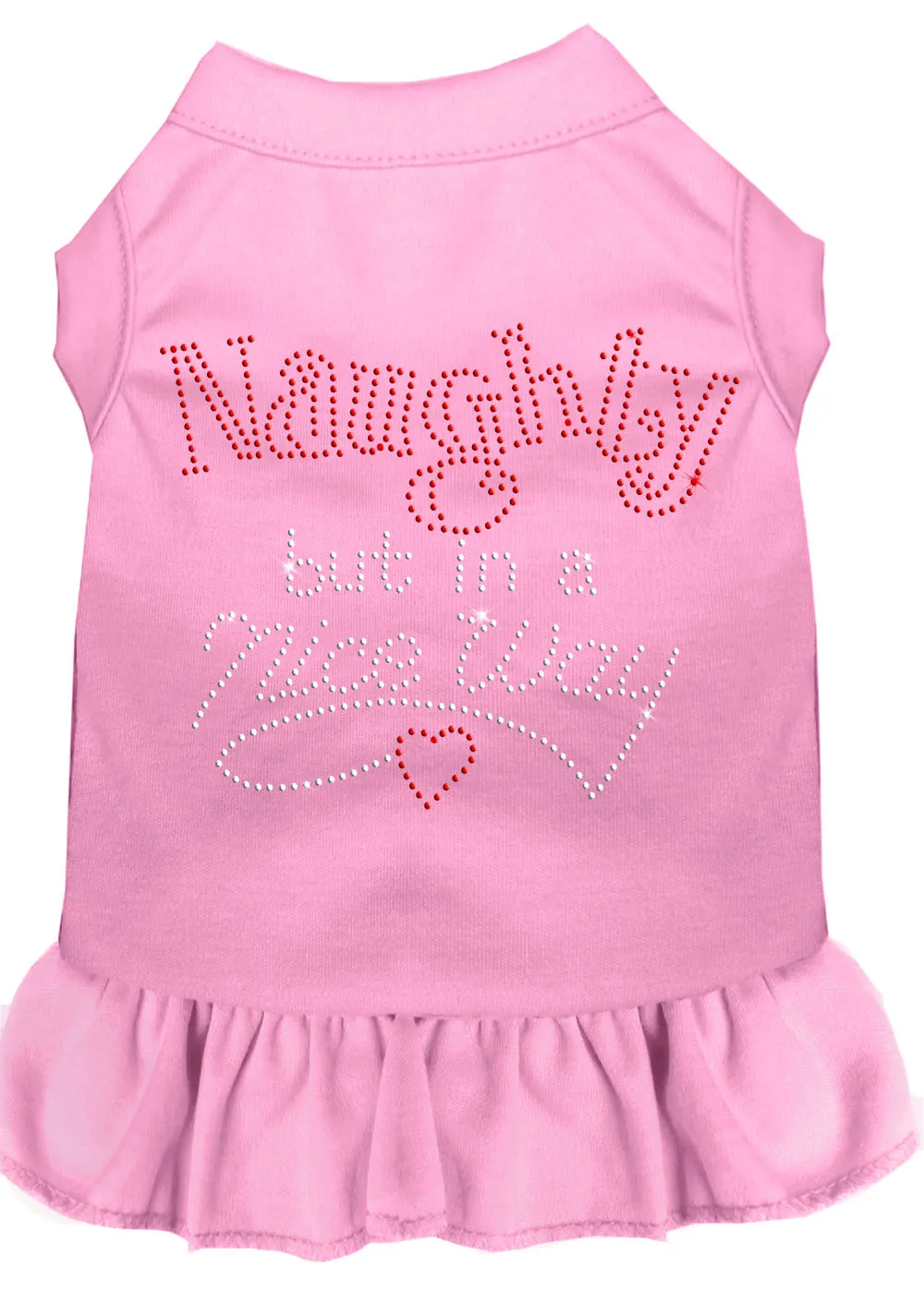 Rhinestone Naughty But In A Nice Way Dress Light Pink Xs