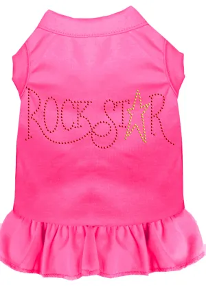 Rhinestone Rockstar Dress Bright Pink Med